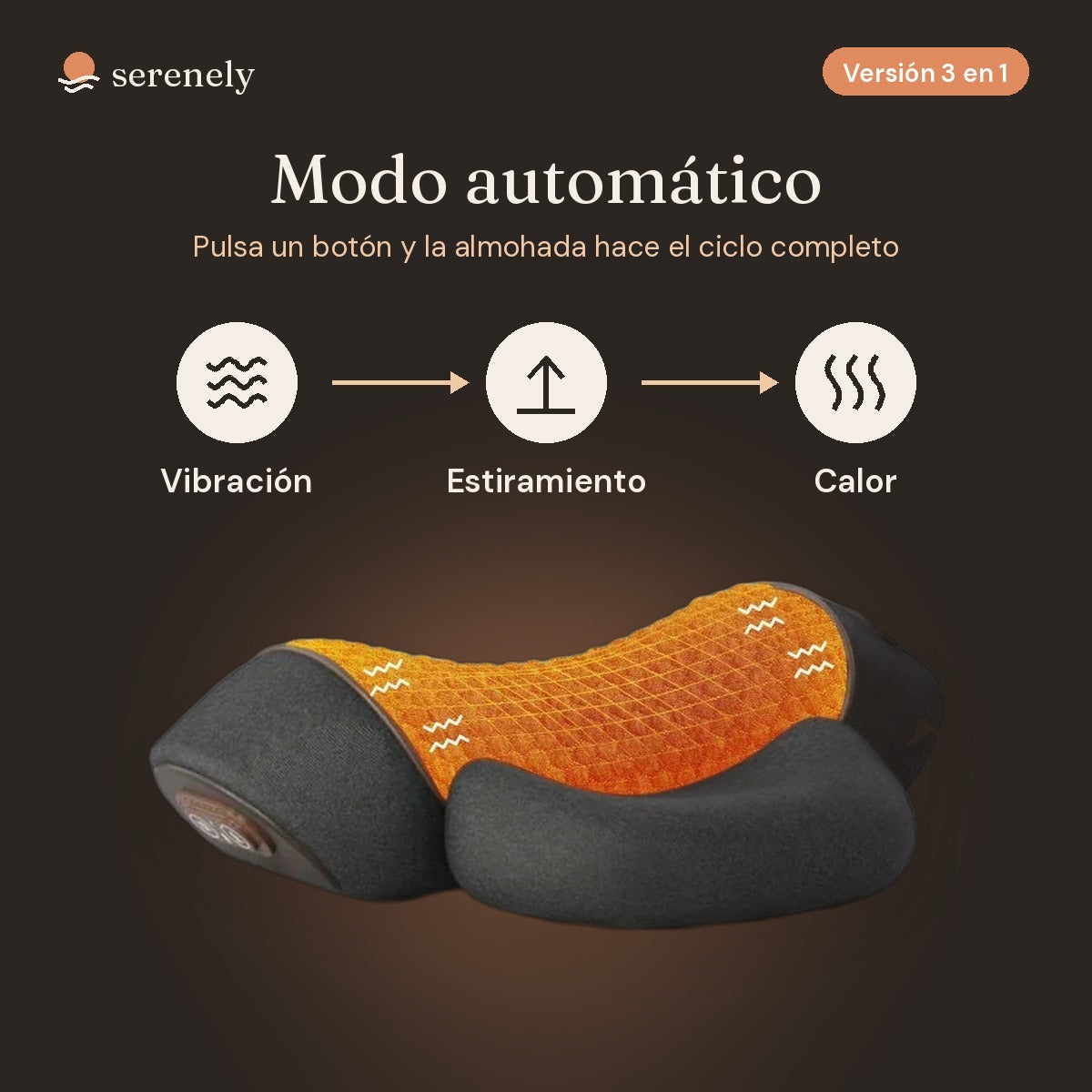 Modo automático: vibración, estiramiento y calor