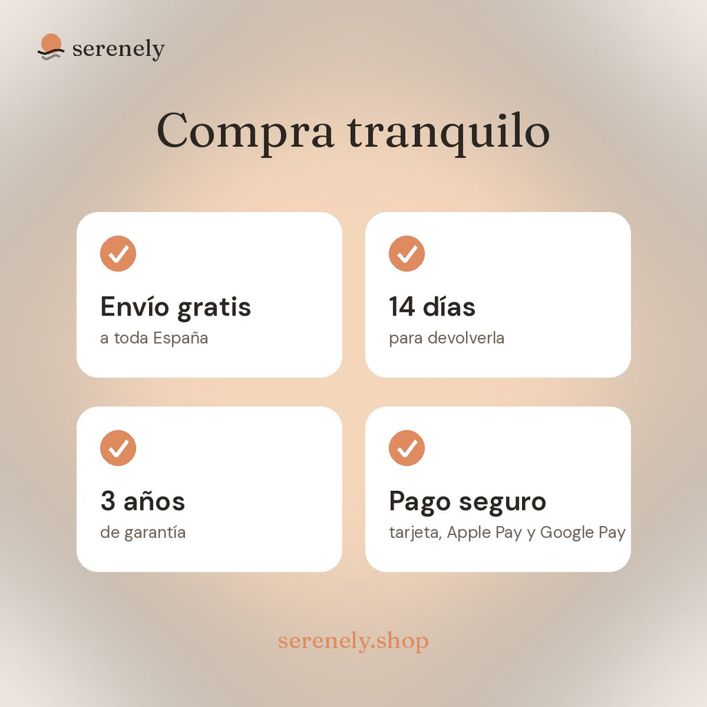 Envío gratis, 14 días de devolución y 3 años de garantía
